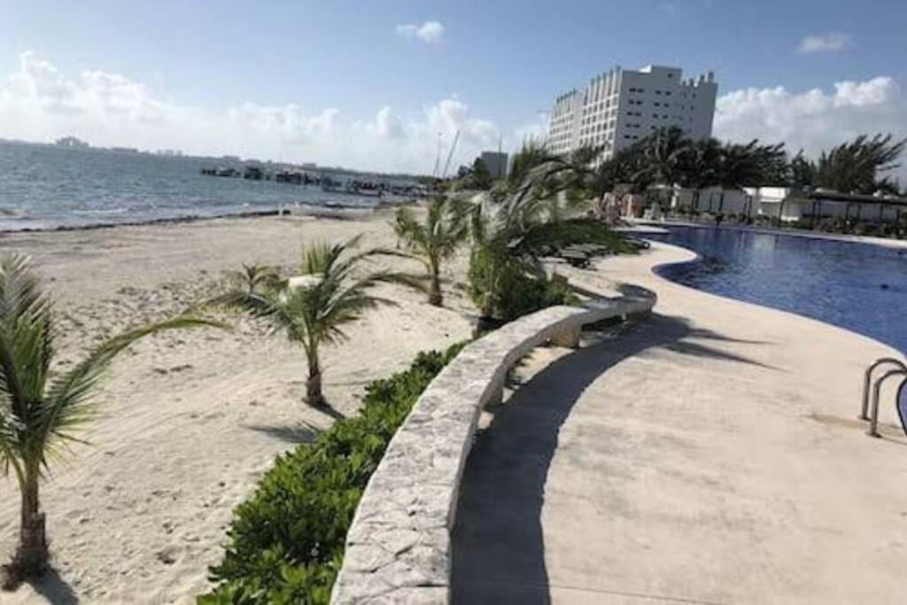 Hermoso Condo De 2 Habitaciones Frente Al Caribe Cancun Ngoại thất bức ảnh